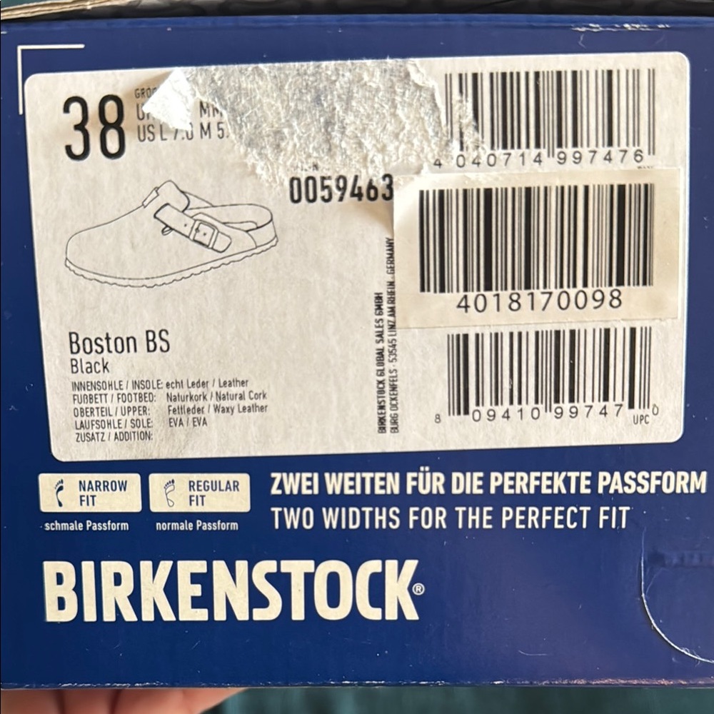 Birkenstock Boston Oiled Leather 38 narrow
